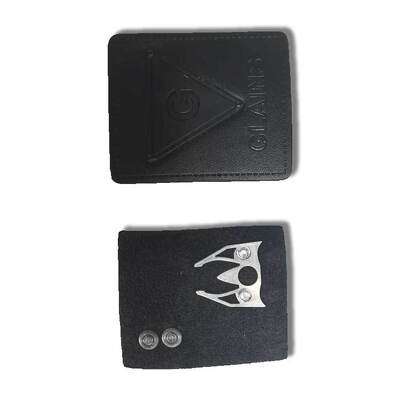 PU Leather Luggage Bag Tag Logo Label With Metal Logo Patch Custom Wholesale Handmade Fashion DIY Gifts Genuine Leather Embossed