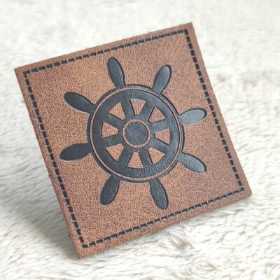 OEM High Quality Custom Laser Engraved PU Leather Sew on Jeans Jacket Printing Logo