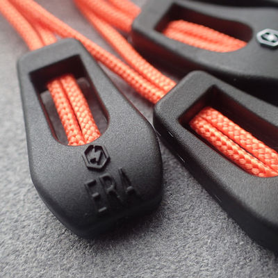 Durable Embossed Logo PVC Zipper Slider Puller