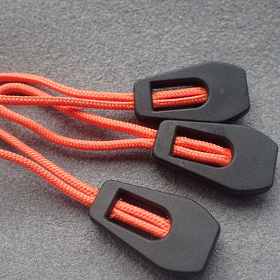 Durable Embossed Logo PVC Zipper Slider Puller