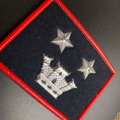 Customizable Clothing Tags Labels with 3D raised lettering embossed by high frequency voltage for tactile branding on matte and fleece surfaces