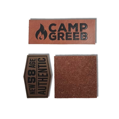 Patchs en cuir en relief personnalisés avec image ou texte de logo