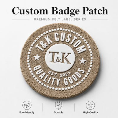 Patch logo 3D en silicone personnalisé avec base en tissu de jute naturel pour marques de vêtements