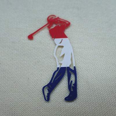 Label imprimé de transfert de chaleur de silicone de GV 3D pour des vêtements de sport