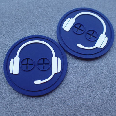 Insigne durable de silicium de GV Logo Embossed Rubber Clothing Labels