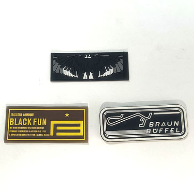 insignes de correction de 3D Logo Embossed Motif Rubber Silicone pour l'habillement de couture